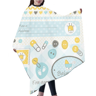 Personality  Baby Shower Design Elements Hair Cutting Cape