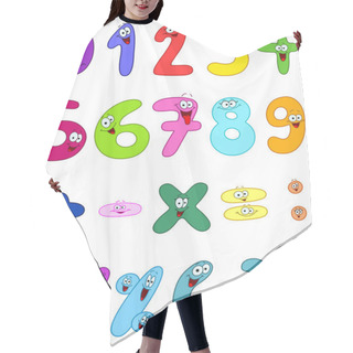 Personality  Cartoon Numbers Hair Cutting Cape
