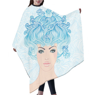 Personality  Fantasy Snow Queen Hair Cutting Cape