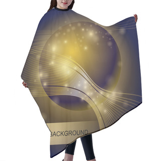 Personality  Abstract Background With Gold Glass Ball Hair Cutting Cape