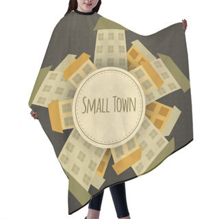 Personality  Town  Banner Vector Illustration   Hair Cutting Cape