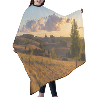 Personality  Scenic View Of Fields And Meadows At Sunny Morning Hair Cutting Cape