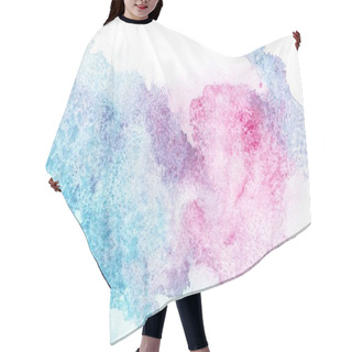 Personality  Abstract Painting With Pink And Blue Paint Spots On White   Hair Cutting Cape