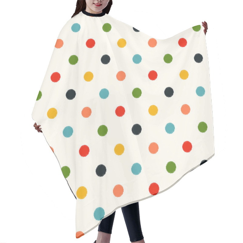 Personality  Circles dots pattern hair cutting cape