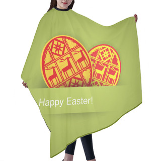 Personality  Vector Background With Easter Eggs Hair Cutting Cape