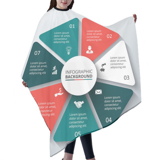 Personality  Vector Circle Element For Infographic. Hair Cutting Cape