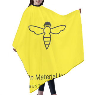Personality  Bee With Sting Outline Minimal Bright Yellow Material Icon Hair Cutting Cape