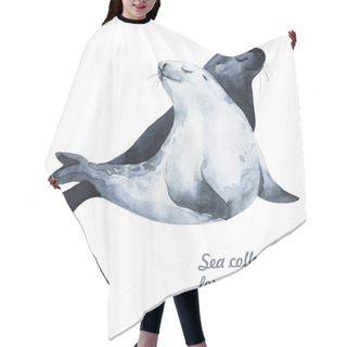 Personality  Watercolor Sea Lions  Hair Cutting Cape