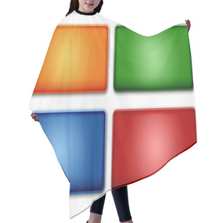 Personality  Set Of Colorful Web Buttons Hair Cutting Cape