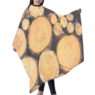 Personality  Logs Texture Hair Cutting Cape