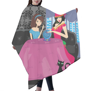 Personality  Fortune-teller With Crystal Ball Hair Cutting Cape