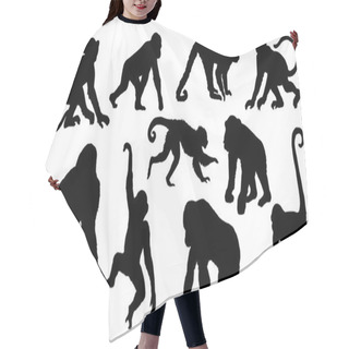 Personality  Monkey Silhouettes Hair Cutting Cape