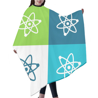 Personality  Atoms Symbol Flat Four Color Minimal Icon Set Hair Cutting Cape