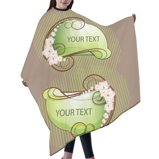 Personality  Card With Stylized Flowers And Text - Vector Illustration Hair Cutting Cape