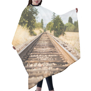 Personality  Tilt-Shift Train Tracks Hair Cutting Cape