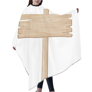 Personality  Vector Wooden Board Sign On A White Background Hair Cutting Cape