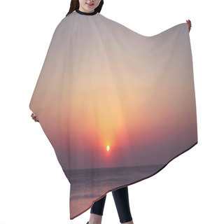 Personality  Scenic Landscape View Of The Sea With A Beautiful Evening Sunset Hair Cutting Cape