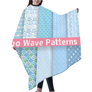 Personality  Wave Different Seamless Patterns (tiling). Vector Hair Cutting Cape