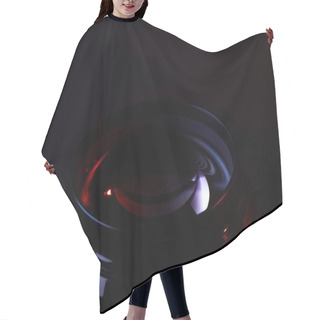 Personality  Reflecting Optical Lens On Dark Surface Hair Cutting Cape