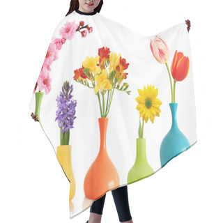Personality  Spring Flowers In Vases Hair Cutting Cape