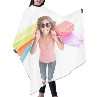 Personality  Shopping Woman Hair Cutting Cape
