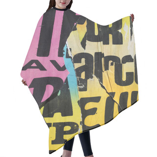 Personality  Random Background Collage Paper Typography Texture On Wall Hair Cutting Cape