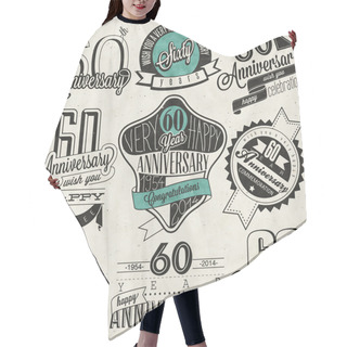 Personality  Vintage Style 60th Anniversary Collection. Hair Cutting Cape
