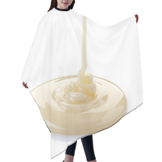 Personality  Pouring Condensed Milk On A White Background Hair Cutting Cape