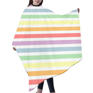 Personality  White And Rainbow Stripe Seamless Pattern Hair Cutting Cape