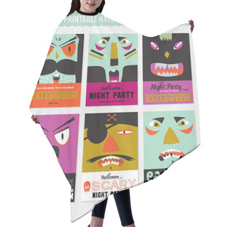 Personality  Set Trick Or Treat Poster Cards Hair Cutting Cape
