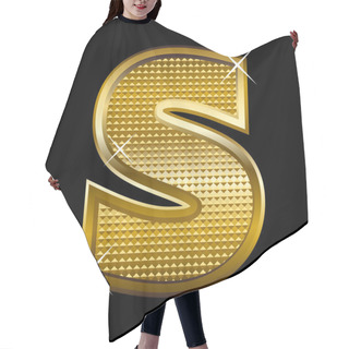Personality  Golden Font Type Letter S Hair Cutting Cape