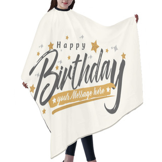 Personality  Vintage Happy Birthday Greeting Card Hair Cutting Cape