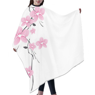 Personality  Background With Flower Hair Cutting Cape