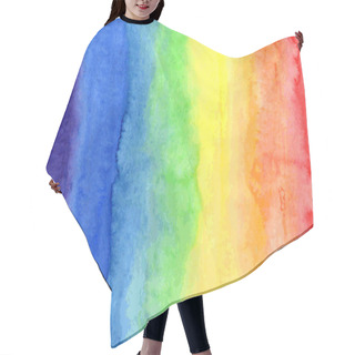 Personality  Abstract Watercolor Rainbow Colors Background Hair Cutting Cape