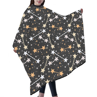 Personality  Vector Pattern With Stars Hair Cutting Cape