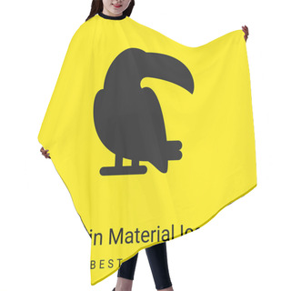 Personality  Big Toucan Minimal Bright Yellow Material Icon Hair Cutting Cape