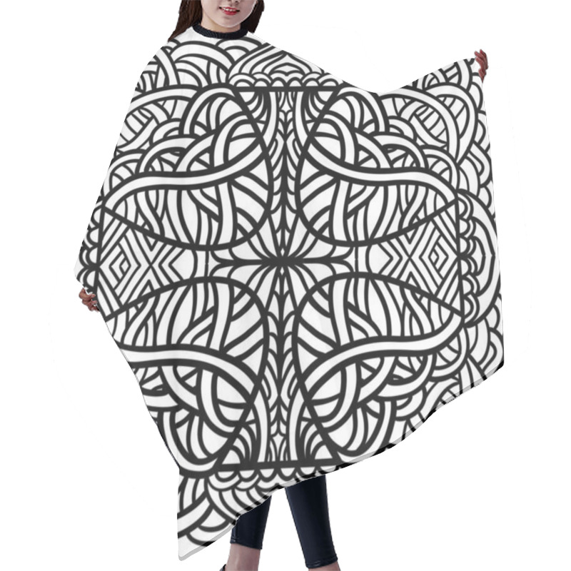 Personality  Abstract Hand Drawn Ornament In Celtic Style. Decorative Element For Design. Hair Cutting Cape