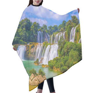 Personality  Waterfall Landscape In China, Asia Hair Cutting Cape