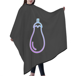 Personality  Big Eggplant Blue Gradient Vector Icon Hair Cutting Cape