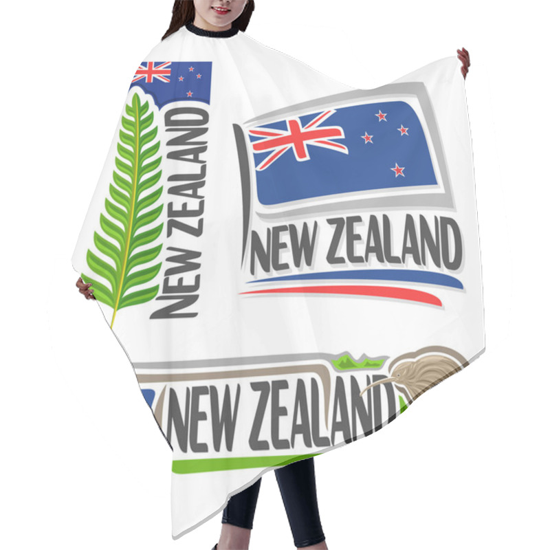 Personality  Vector Logo New Zealand Hair Cutting Cape