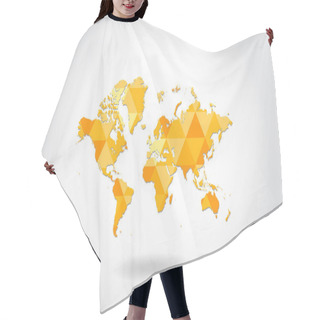 Personality  World Map In Geometric Polygonal Style.Abstract Gems Triangle,modern Design Background. Low Poly Map Of World. Colorful Polygonal Map Shape Of World On White Background - Vector Illustration Eps 10. Hair Cutting Cape