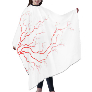 Personality  Human Veins, Red Blood Vessels Design. Vector Illustration Isolated On White Background Hair Cutting Cape