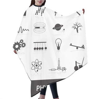 Personality  Physics Icons Set Eps10 Hair Cutting Cape