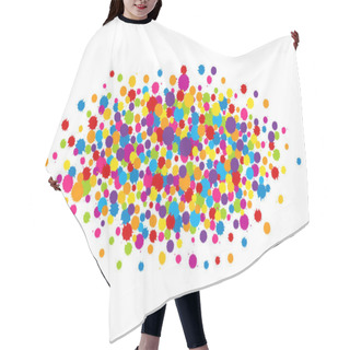 Personality  Vector Vibrant Color Holi Paint Splashes Or Blots Holiday Background In Flat Style Hair Cutting Cape