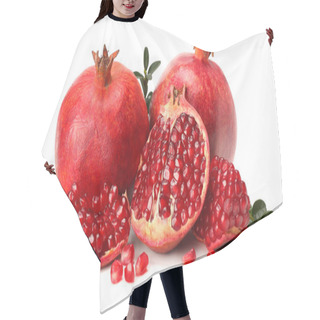 Personality  Pomegranate Isolated On White Background Hair Cutting Cape