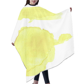 Personality  Abstract Yellow Watercolor Round Spot Hair Cutting Cape
