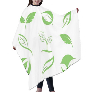 Personality  Logos Of Green Leaf Ecology Nature Element Vector Hair Cutting Cape
