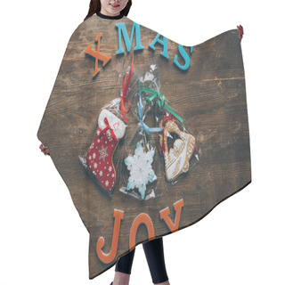 Personality  Homemade Christmas Gingerbreads Hair Cutting Cape
