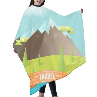 Personality  Travel Card With Mountains Hair Cutting Cape