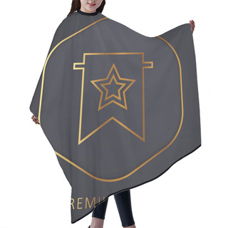 Personality  Bookmark Golden Line Premium Logo Or Icon Hair Cutting Cape